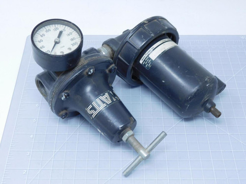 Watts Fluidair R118-04D Air Regulator and Filter F602-0411J T126230 For Sale