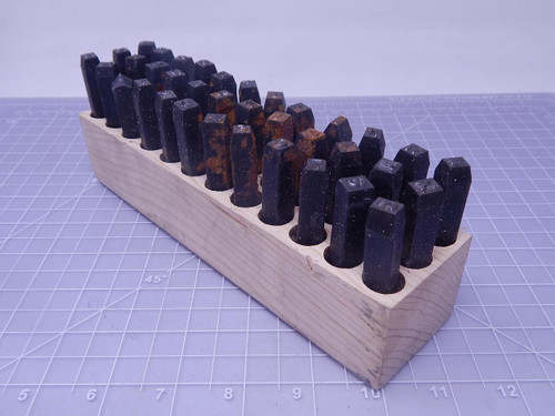 Young Bros Stamp Works 05363 3/16 In Steel Stamps Set T128425 For Sale