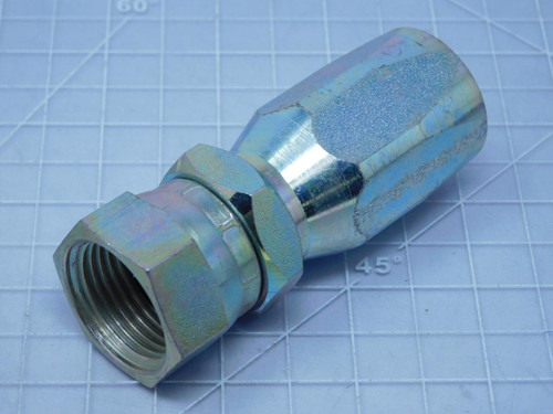 Eaton 1210 DOT AII-12    Swivel Crimpable Hydraulic Hose Fitting 1 5/64 In x 5/32 In For Sale