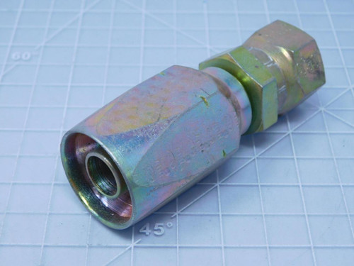 Gates 10C-12 JIC    Swivel Crimpable Hydraulic Hose Fitting 57/64 In x 1 9/64 In For Sale