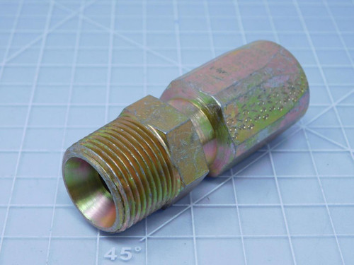 Gates 10C5 1/2    Male Straight Swivel Hydraulic Hose Fitting 1 In x 29/64 In For Sale