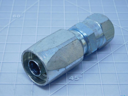 R5 10 1/2    Female Straight Swivel Hydraulic Hose Fitting 13/16 In x 1 In For Sale