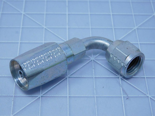 Gates 4C5-4RFJSX90 G34212-0404   90ÃÂ¦ÃÂÃÂ³ Elbow Female Swivel Hydraulic Hose Fitting 9/16 In x 13/32 In For Sale