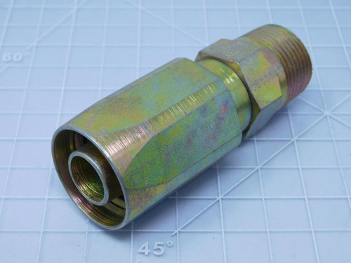 Gates 12C5X    Male Straight Swivel Hydraulic Hose Fitting 35/64 In x 1 5/32 In For Sale