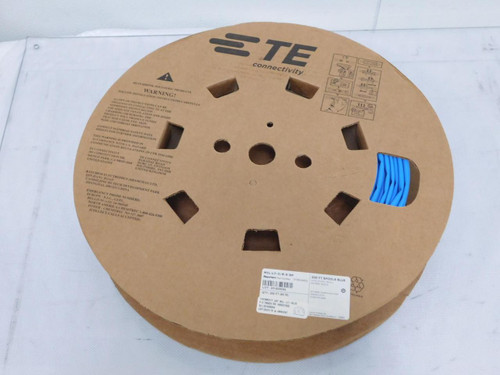 Lot of 200 Ft TE Connectivity MIL-LT-3/8-6-SP 3738334002   3/8 In Blue Thermofit Heat Shrink Tubing For Sale