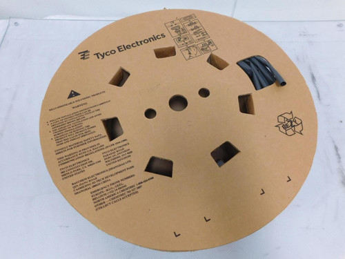 Lot of 130 Ft Tyco MIL-LT-1/2-0-SP 0615334002   1/2 In Black Thermofit Heat Shrink Tubing For Sale