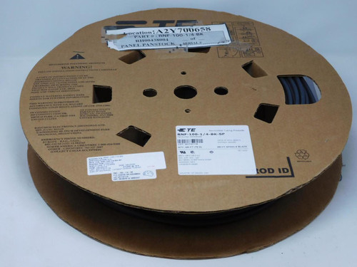 Lot of 100 Ft  TE Connectivity RNF-100-1/4-BK-SP 5053094268    1/4 In Heat Shrink Tubing For Sale
