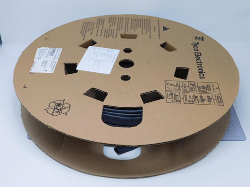 Lot of 50 Ft  Tyco MIL-LT-1/2-0-SP    1/2 In Black Thermofit Heat Shrink Tubing For Sale