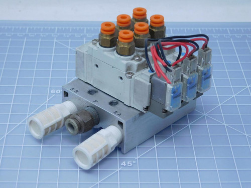 SMC SY5120-5MZ-01T    Solenoid Valves 0.15-0.7 MPa w/ Manifold For Sale