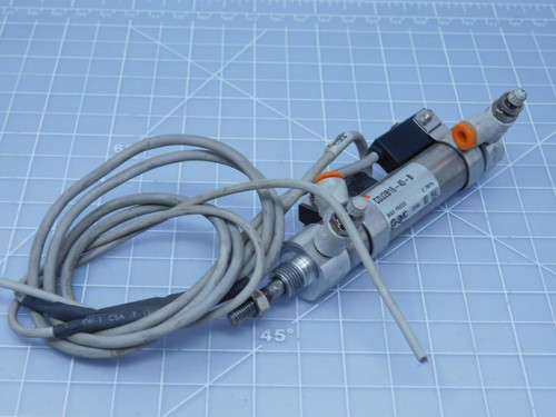 Lot of 2 SMC CDJ2B16-45-B    Pneumatic Cylinder 0.7 MPa For Sale