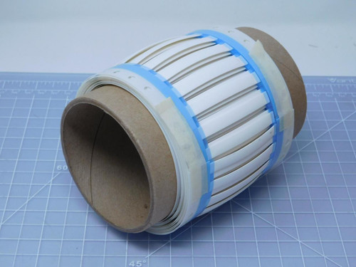 Lot of 250 TE Connectivity TMS-SCE-1/8-2.0-9    White Heat Shrinkable Label 0.125" x 1.97" (3.2mm x 50.0mm) For Sale