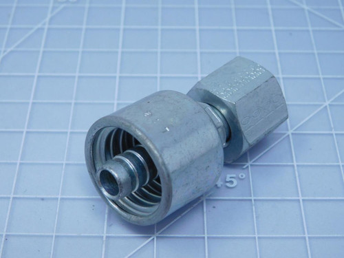 Gates 6G-10FDHORX G25720-0610   MegaCrimpÃÂ¥ÃÂºÃÂ Couplings Female DIN 24ÃÂ¦ÃÂÃÂ³ Cone Swivel - Heavy Series with O-Ring For Sale