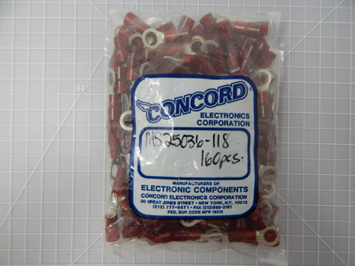 Lot of 160  MS25036-118    Terminals TERMINYL RING 8
 For Sale