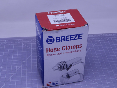 Lot of 15 Breeze 62036    Stainless Steel Hose Clamps For Sale