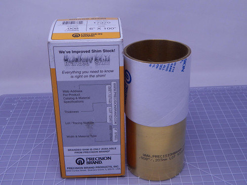 Precision Brand 17370 17S8   Brass Shim 6x100" .008 Gauge For Sale