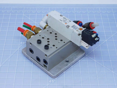 SMC VQZ2151-5L0    Solenoid Valve w/ Manifold For Sale