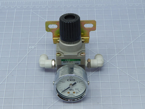 CKD B2019-1C-L     Pneumatic Supply Line Regulator w/ Gauge For Sale