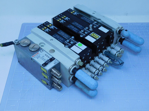 Lot of 5 Rexroth BDC-B-DP-32    Solenoid Valves w/ Manifold For Sale