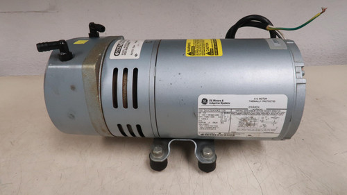 Gast  0523-504Q-G588DX  Vacuum Pump w/ GE 5KH36KNA510X AC Motor Thermally Protected For Sale