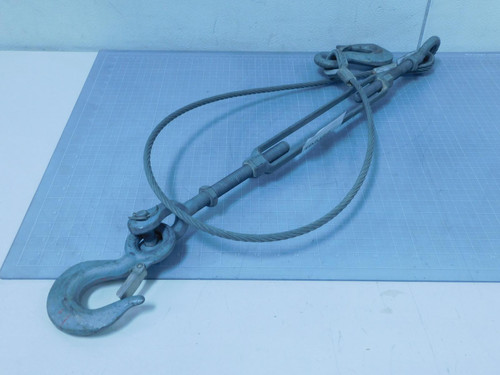 3/4 Inch Turnbuckle w Cables and Hooks For Sale
