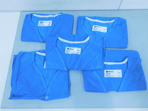 Lot of 5 Uniform Technology CFRSV-44RB  Paint Spray Coveralls Light Blue 3XL For Sale