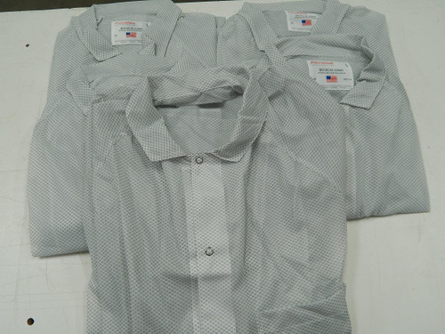 Lot of 5 Fibrotek BR5RCW-42WH  Lab Coat Smock L For Sale