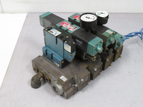 MAC M92008-02 DMB-DDAP-1DM / 92B-AAB-000-DM-DDAP-1DM Pneumatic Solenoid Valves on Block For Sale