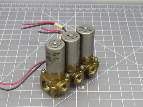 SMC VDW23-5G-1  Solenoid Valve Assembly (set of 3) For Sale