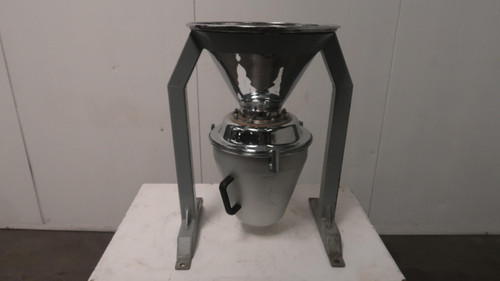 19 Inch Plastic Processing Hopper w Steel Base For Sale