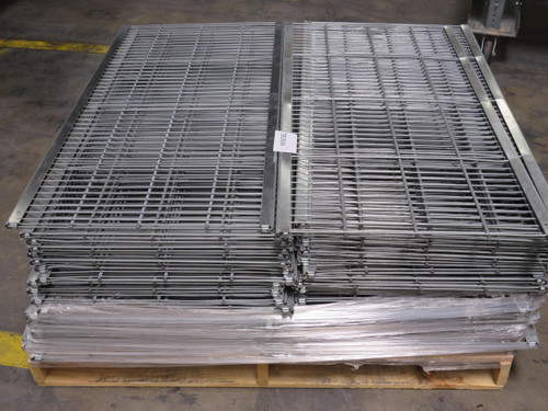 Lot of 43    Industrial Metal Shelving 24" X 48" Wire Decking Shelves For Sale