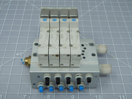 Lot of 4 SMC SY3140-6LZ  Pneumatic Solenoid Valve For Sale