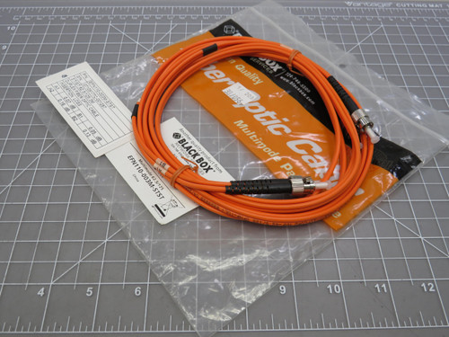 Black Box EFN110-003M-STST  Premium Fiber Optic Cable Ceramic Tip, Duplex, Riser, ST-ST For Sale