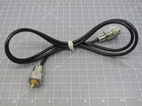 Telex 58074001  4' of RG 58 Coaxial Cable with PL 259 Connector For Sale