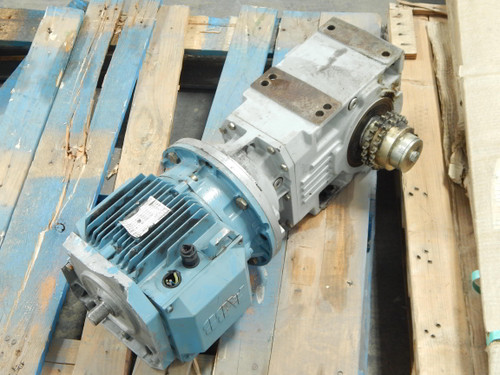 ABB A412 NRR P112 M2AA 112 M-4  Motor & Gear Reducer Assembly For Sale