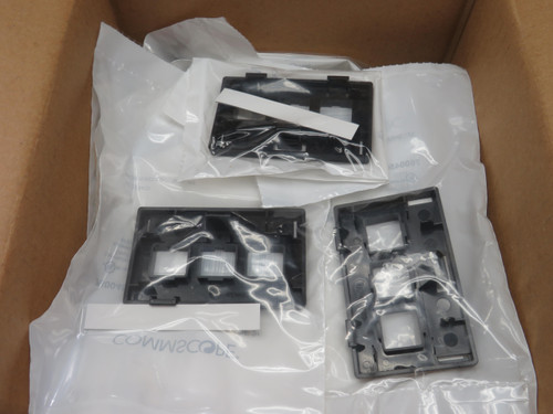 Lot of 25 Commscope 760045039 M13HM Type Furniture Faceplate Black 3 Port 2.13x3.5x.25 For Sale