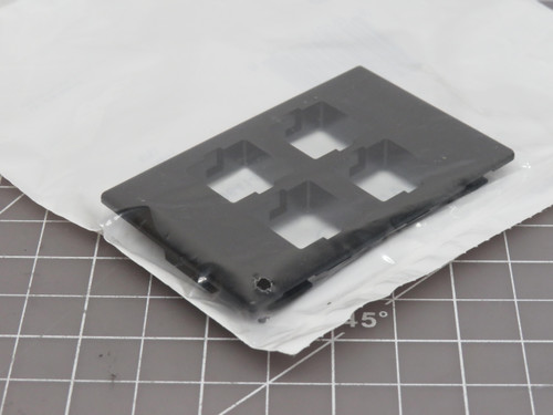 Lot of 25 Commscope 108406414 M14CH-003 Furniture Faceplate Four Port Black For Sale