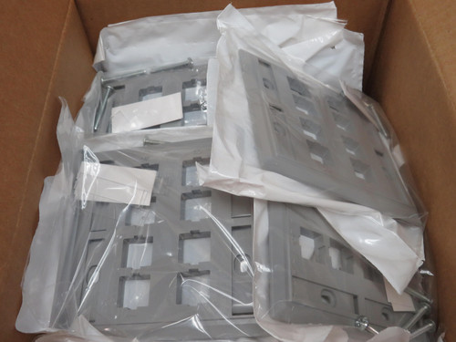 Lot of 25 Commscope 108685033 M28L-270 L Type Flush Mounted Double Gang Faceplate Eight Port Gray For Sale