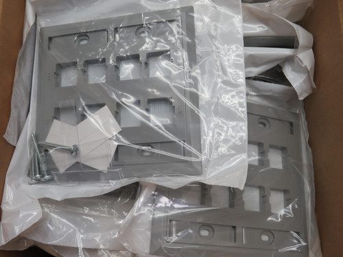 Lot of 25 Commscope 108685033 M28L-270 L Type Flush Mounted Double Gang Faceplate Eight Port Gray For Sale