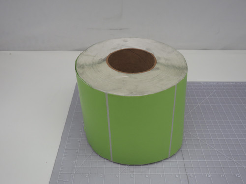 LOT OF 4 ULINE S-17061G 6 IN X 4 IN GREEN THERMAL TRANSFER 4 RLS/CS T168000