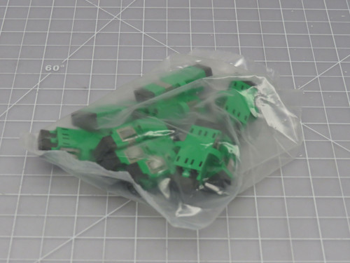 Lot of 400 TE Connectivity 2125019-2  Fiber Optic Connectors Assembly Adapter DUP LC SR Green CER For Sale