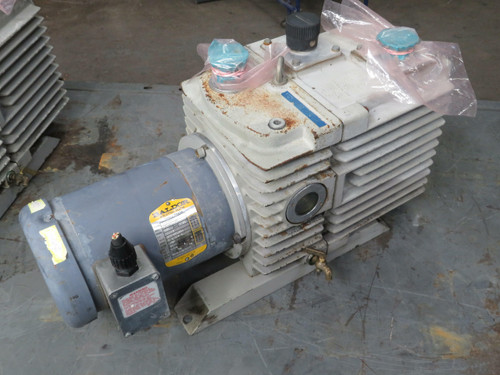 Leybold D30A Dual Stage Rotary Vane Vacuum Pump w Motor For Sale