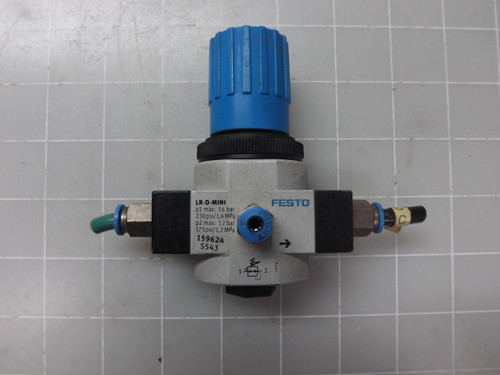 LOT OF 2 FESTO LR-D-MINI REGULATORS T49676
