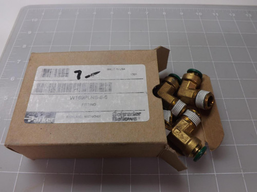 LOT OF 7 PARKER W169PLNS-6-6 FITTING T50096