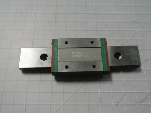 MGW12H 20D5Y-22 Linear Bearing Block On 10 1/2 In Rail  For Sale