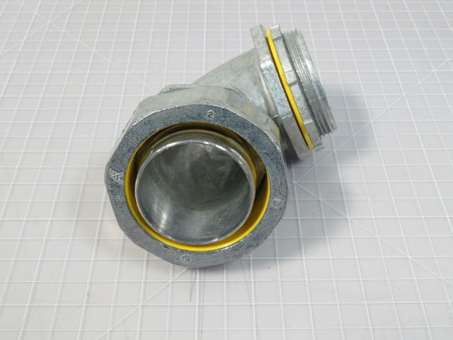 AI Fittings LT90200  90 Degree Liquid Tite 2 In Connector LT90200 Zinc Die Cast  For Sale