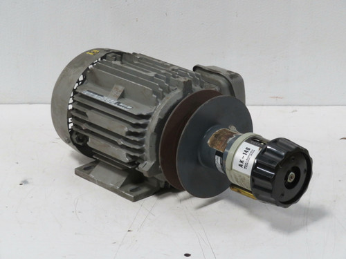 Hitachi D121089  .75  KW Induction Motor TFO-K 4P w pulley AK-140  For Sale