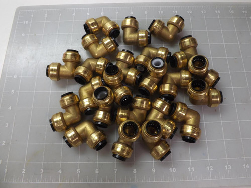 LOT OF 23 CUPC FPC 1/2'' MSF61 1061 BRASS PUSH FIT FPC 1/2'' ELBOW FITTINGS T50780