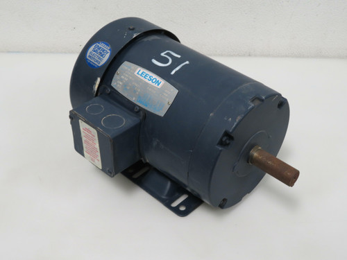 Leeson C143T17FB1C B 120014.00 Electric Motor 3 PH 1 HP 1740/1440 RPM  For Sale