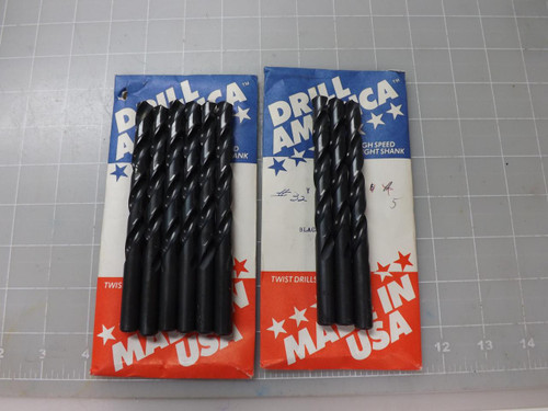 LOT OF 9 DRILL AMERICA BLACK JOBBER DRILL SET T50865