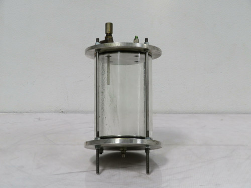 Round Cylinder Clear Tank Vessel 9x8 In  For Sale